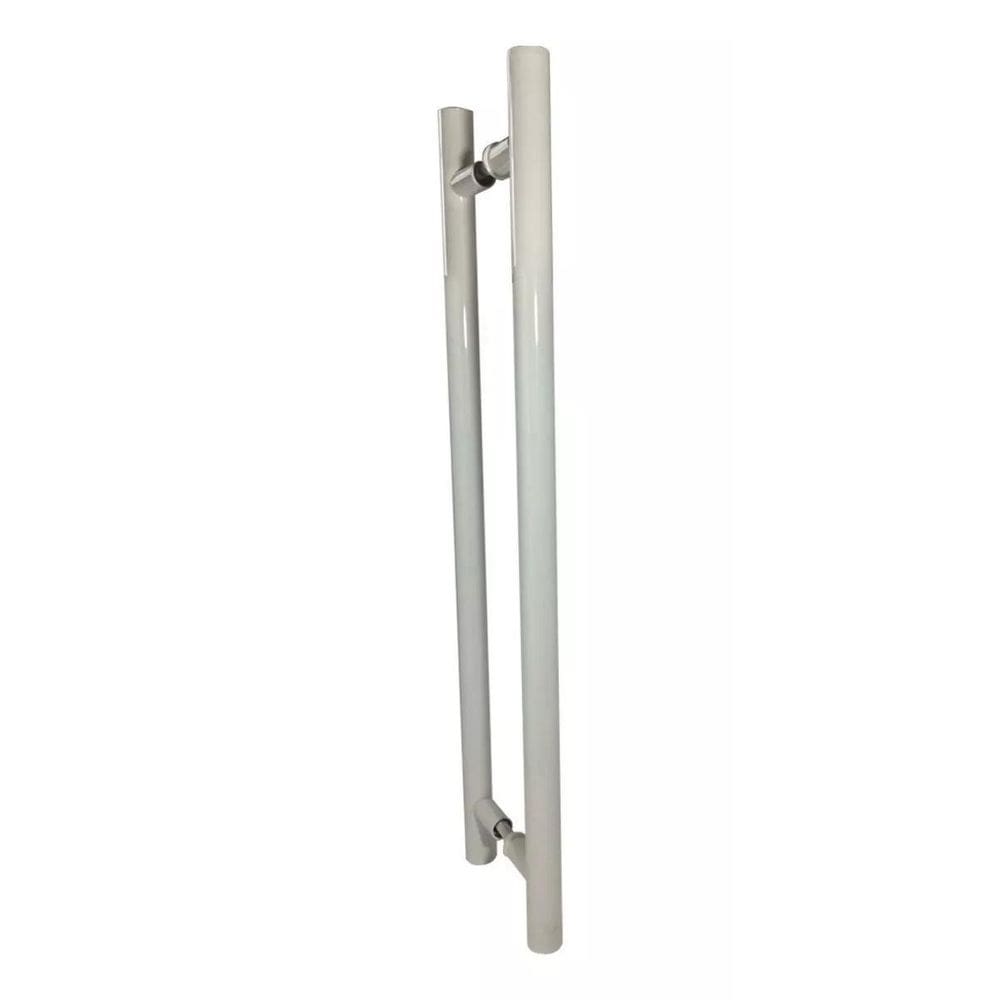 Puxador Para Portas Madeira / Vidro Tubular Branco - 40 Cm