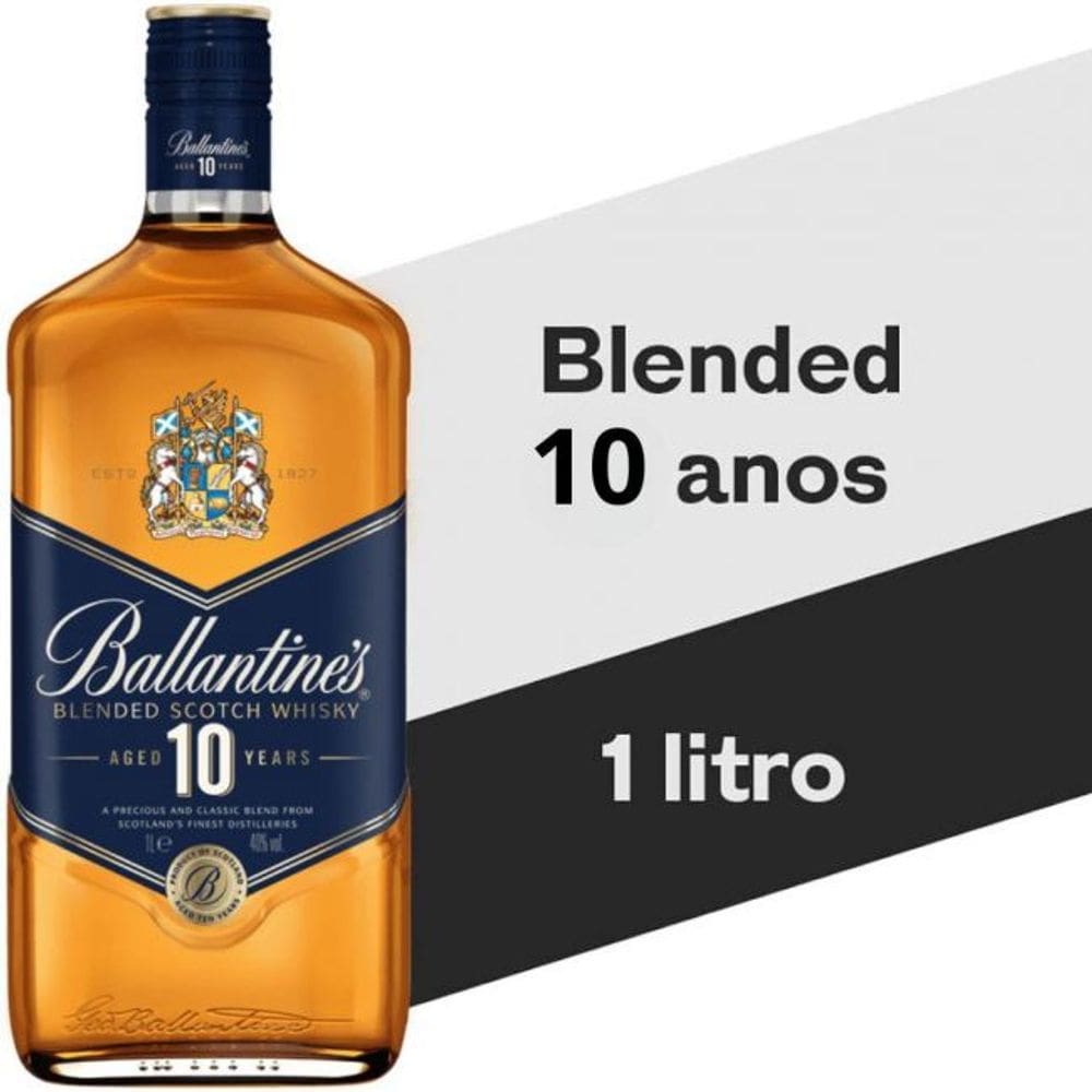 Whisky Ballantines 10 Anos Garrafa 1000 ml