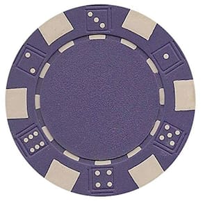 Fichas de pôquer DA VINCI 50 Clay Composite 11,5g roxas com dados