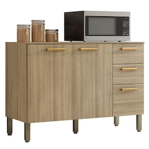 Balcão Gabinete Para Pia Com Tampo 120cm Urban K02 Freijó - Mpozenato