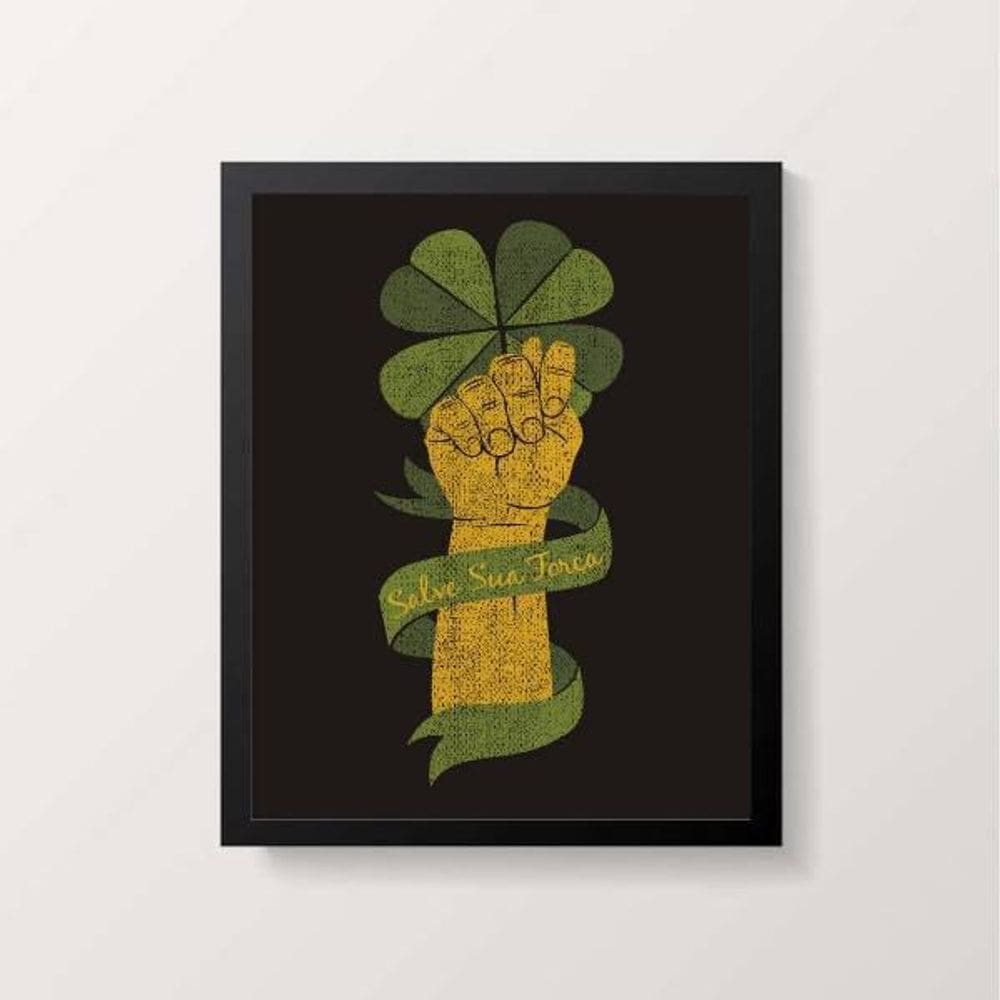 Quadro Figa Salve Sua Força 24X18Cm Preto