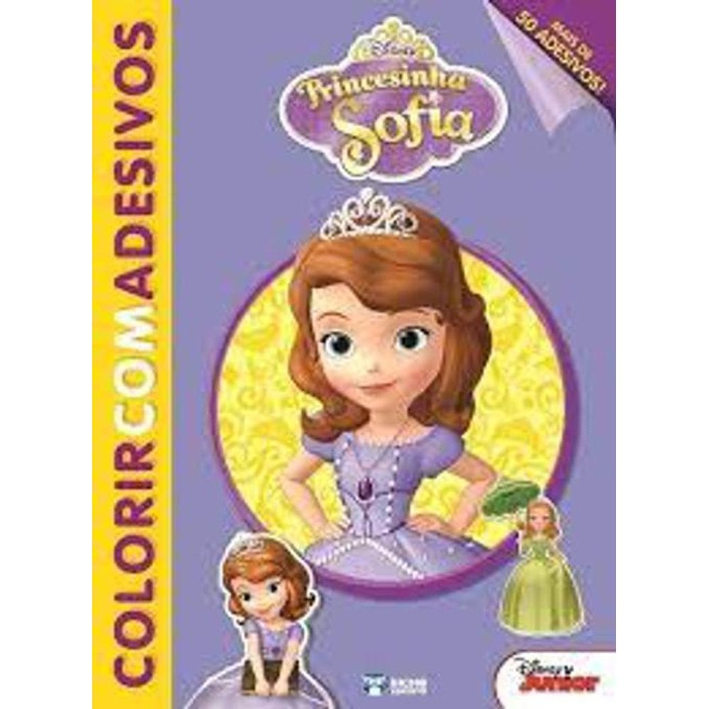 Livro Colorir Com Adesivos - Princesinha Sofia