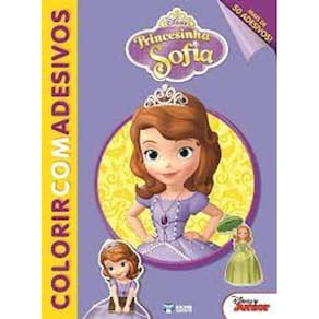 Livro Colorir Com Adesivos - Princesinha Sofia