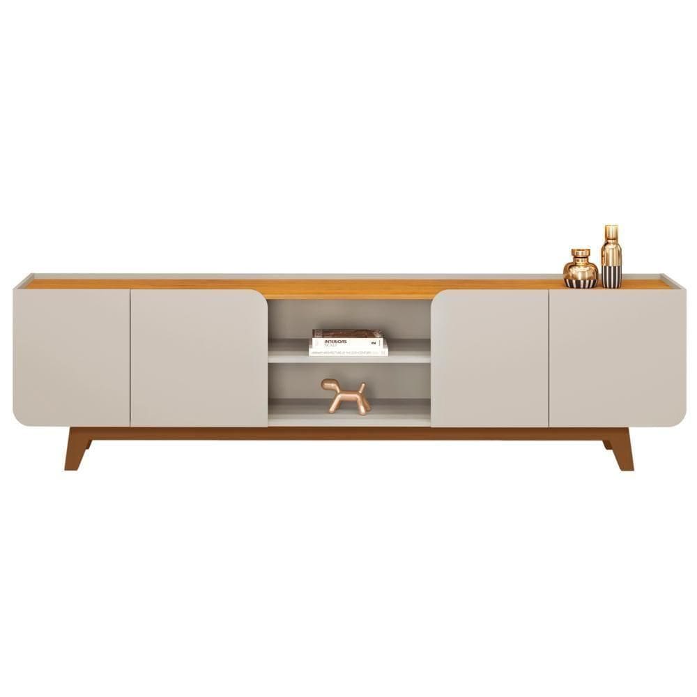 Rack Para Sala Bancada De 75 Pol 220cm D04 Cedro-bali - Mpozenato