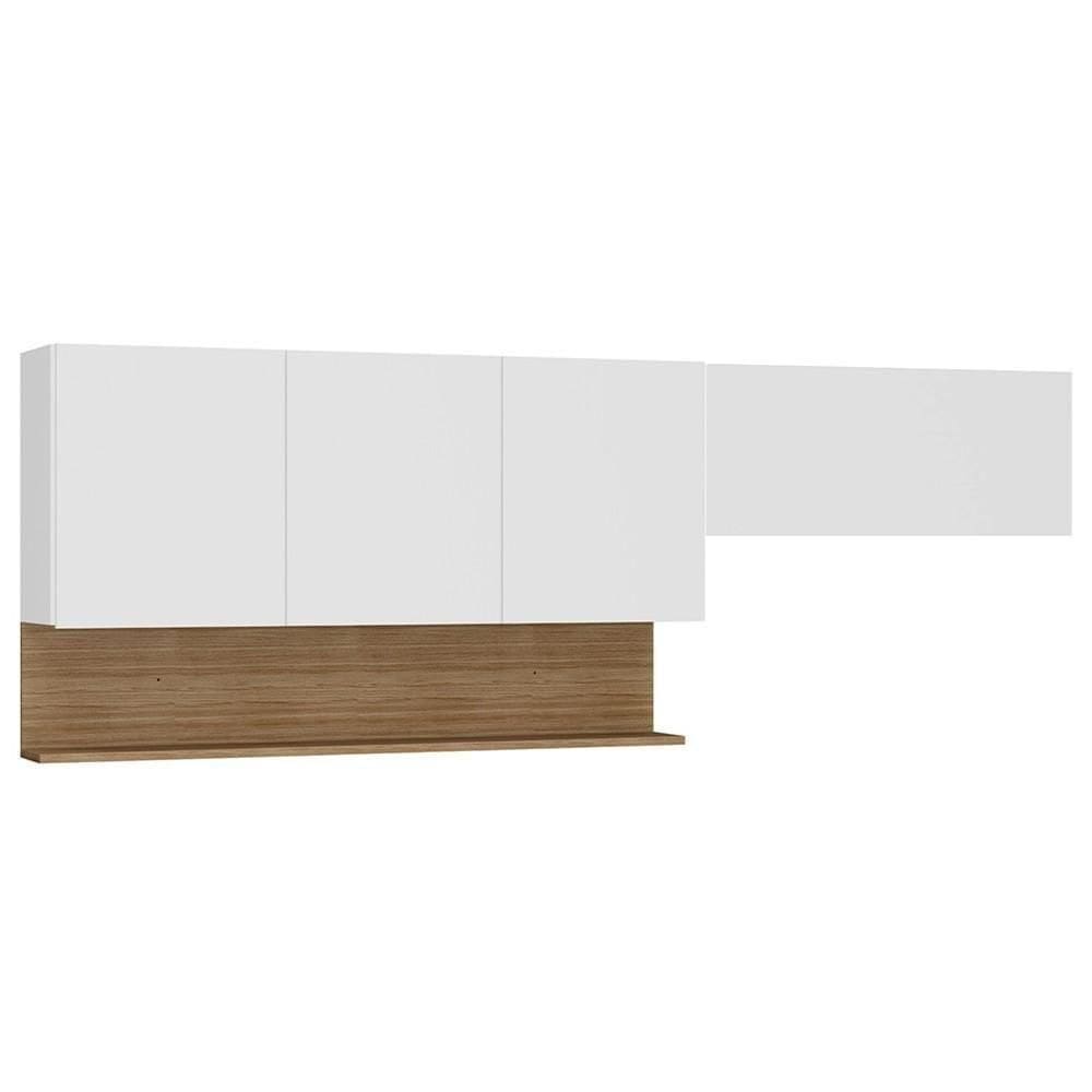 Armário De Cozinha 150cm Com Aéreo 70cm Lina K02 Supremo-freijó - Mpozenato