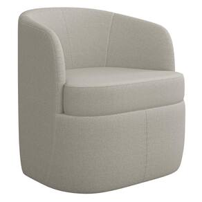 Poltrona Giratória Decorativa Para Sala Dandara K04 Bouclê Bege - Mpozenato