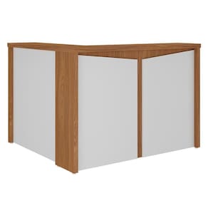 Balcão De Recepção 135cm Corp A06 Freijó-branco - Mpozenato