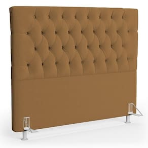 Cabeceira Casal Queen Cama 160cm Cristal C16 Boucle Mostarda - Mpozenato