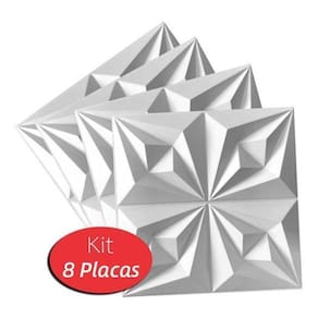8 Placas Decorativas 3D Revestimentos Paredes Tetos Origami