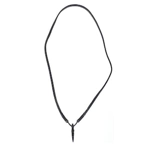 Colar Longo Masculino Armazem Rr Bijoux Couro Preto