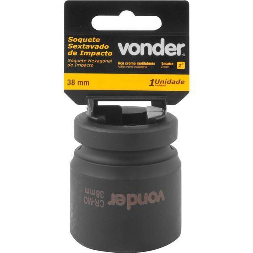 Soquete Sextavado De Impacto 1 38Mm Aço Cromo Vonder