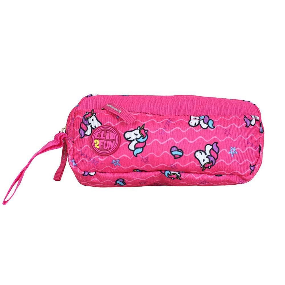 Estojo Clio Unicornio Md9169 Rosa