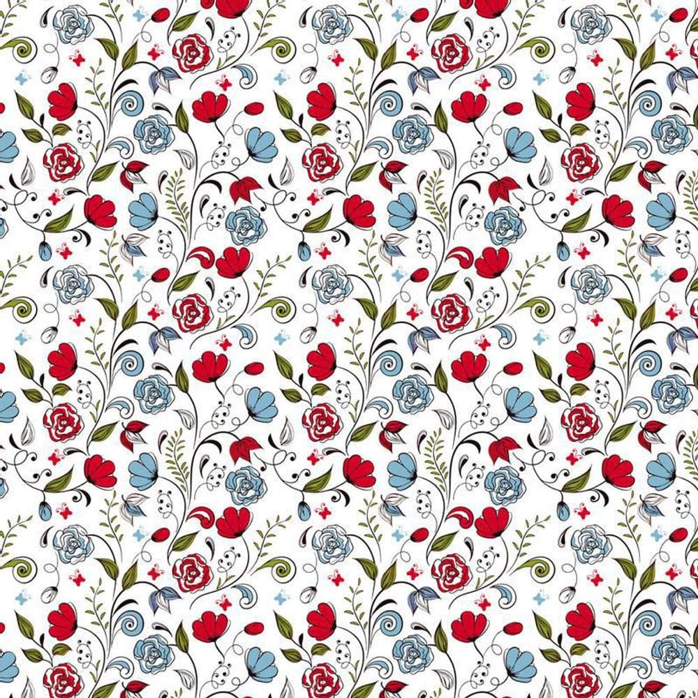 Papel De Parede Flores E Rosas Vermelhas Adesivo Sala Quarto