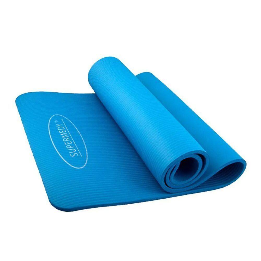 Tapete De Yoga E Exercicios Azul Supermedy