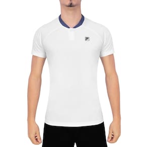 Camiseta Fila Player Fbox Basic Branco e Azul Carbono