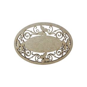 Placa Mdf Cru Artesanato Design Arabesco Borboletas 40Cm