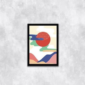 Quadro Abstrato Figurativo Colors Nature Iii 33X24Cm Preta