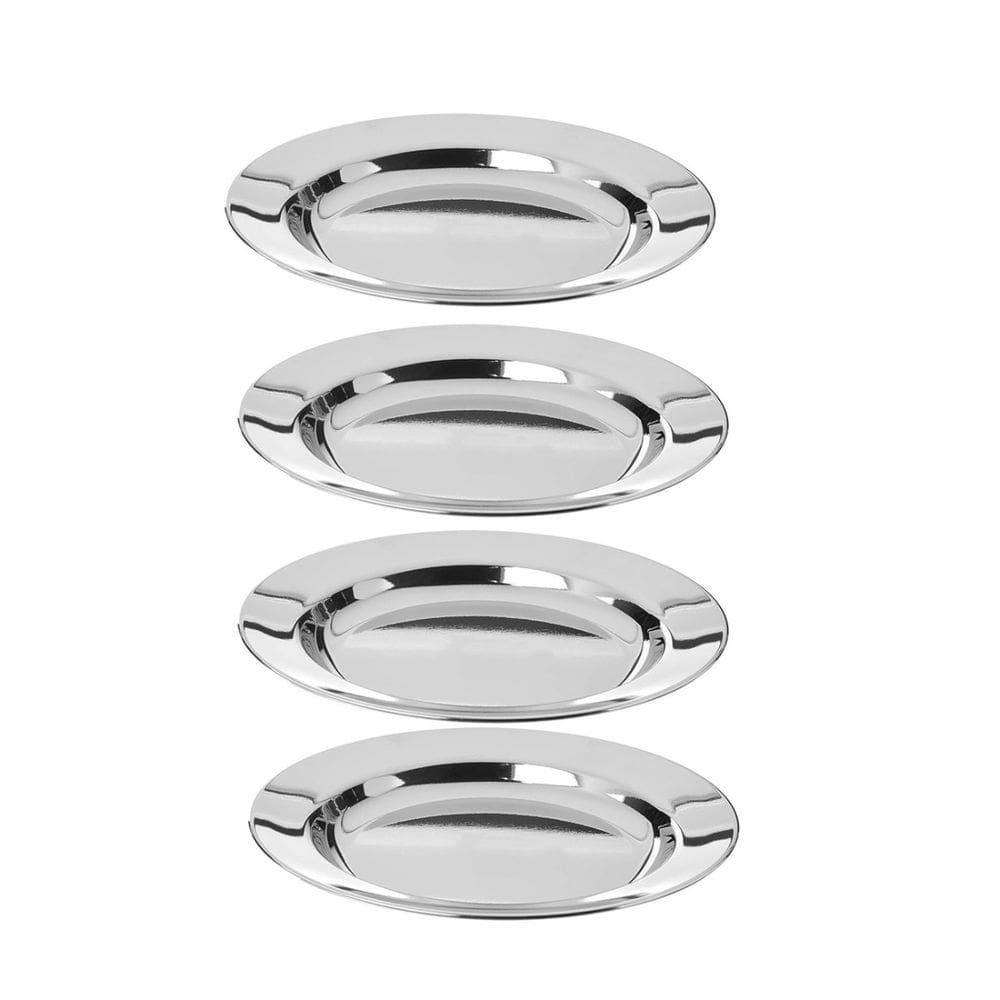 Prato Fundo Aço Inox 22cm Buffet Escola Restaurante Bar 4un