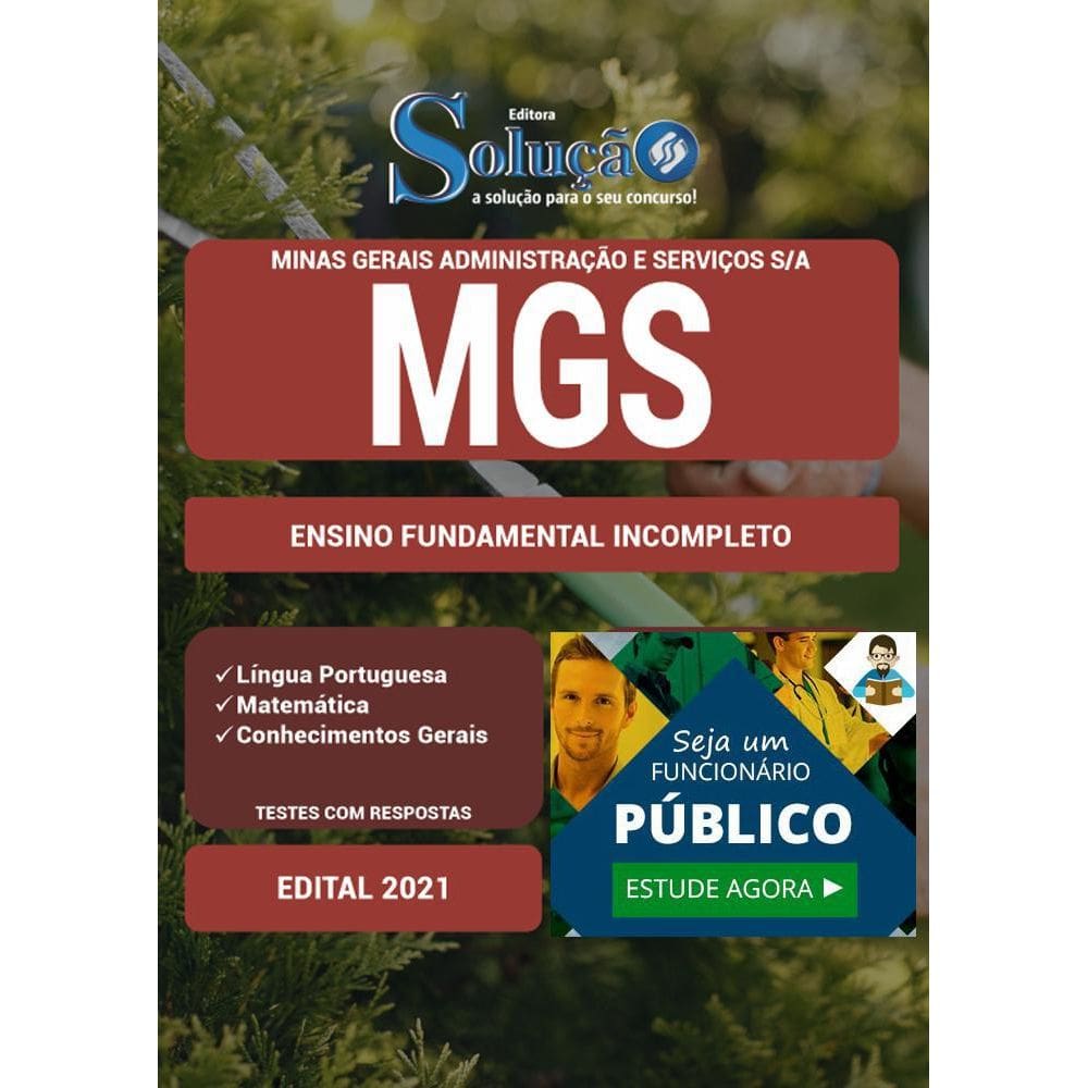 Apostila Concurso Mgs Mg - Ensino Fundamental Incompleto
