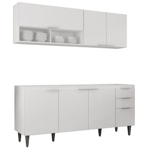 Armário de Cozinha CP01 Para Pia 180cm Pérola Z34 Branco - Mpozenato