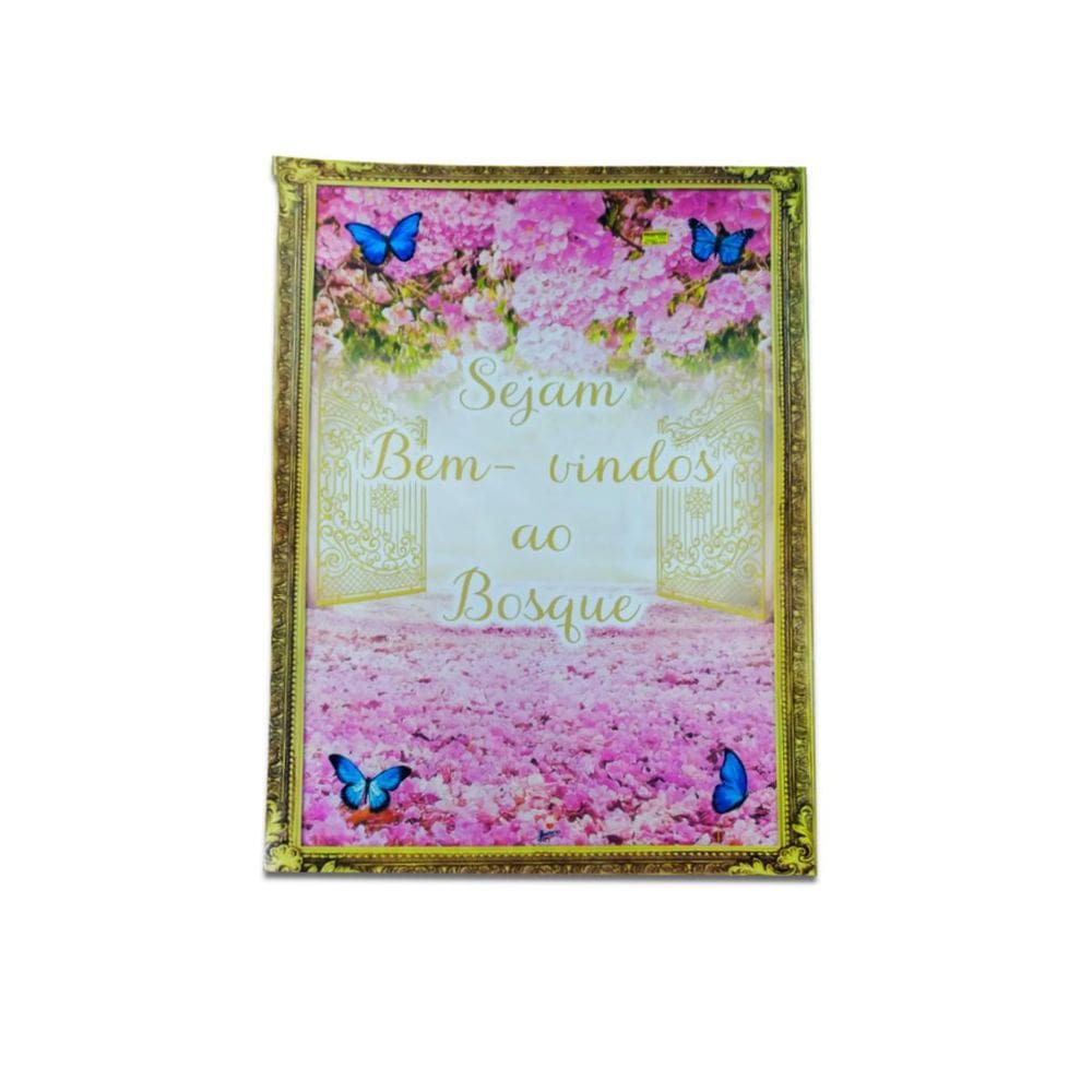 Painel Decoração Gigante Bosque Figuras Destacáveis Junco