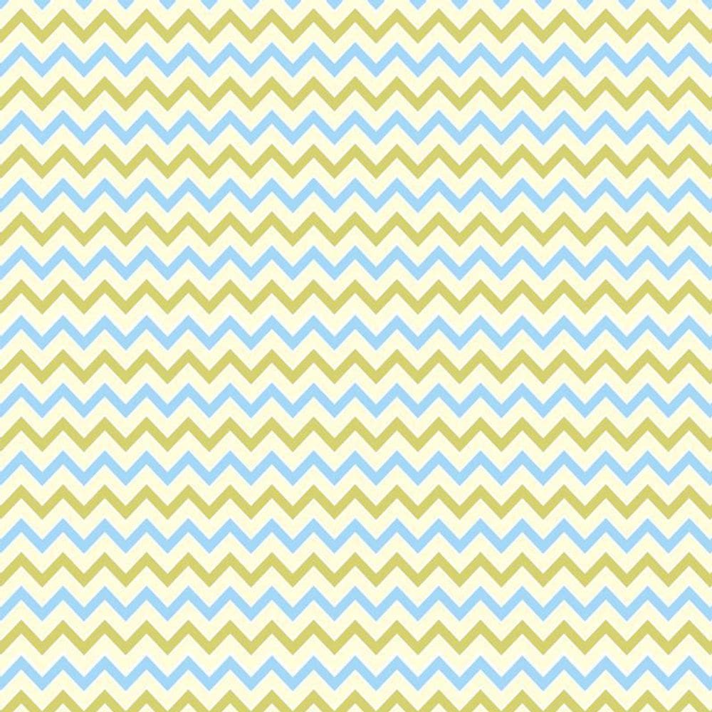 Papel De Parede Chevron Azul Claro E Amarelo Adesivo Lavavel