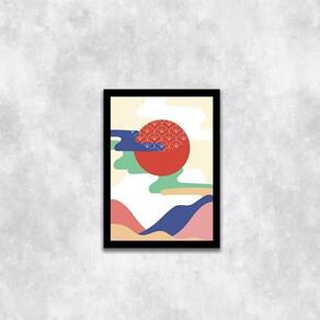 Quadro Abstrato Figurativo Colors Nature Iii 33X24Cm Preta
