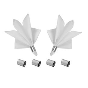Porta Guardanapo Anel Argola Aço Inox Mesa Posta 6un