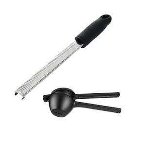 Ralador Zester e Espremedor de Limao Utensilios Preto 2un