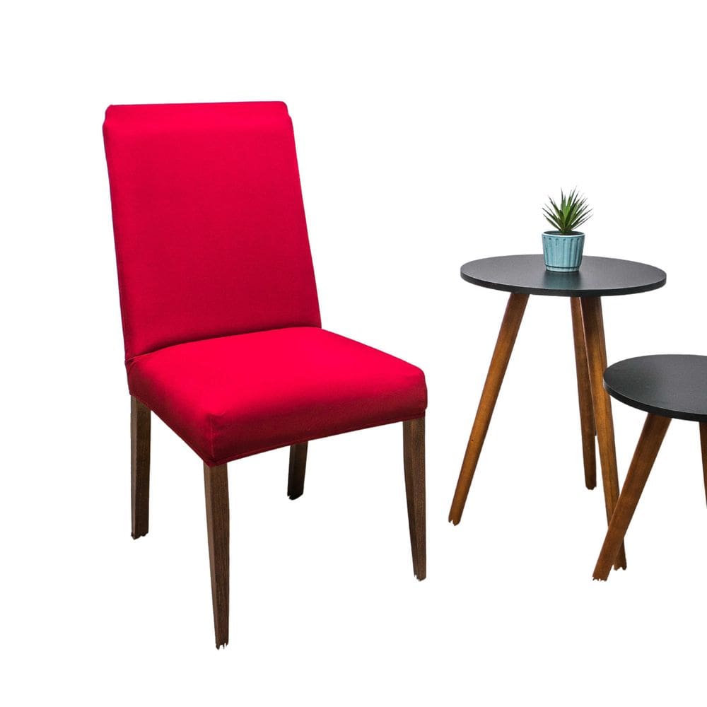 Capa Cadeira Tecido Importado Mais Resistente Vermelho