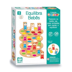 Jogo Educativo Equilibra Bebes Em Madeira Nig - 0453