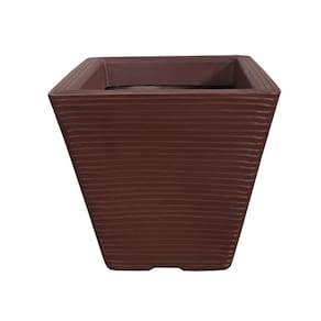 Vaso De Flor Planta Quadrado Polietileno 30X30 Cm Chocolate