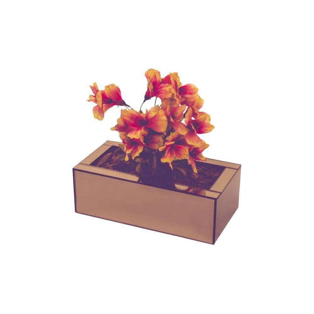 Vaso Cachepot Bronze Espelho Sala Mesa