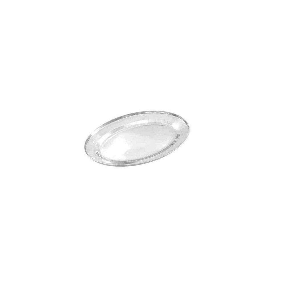 Travessa De Inox Oval Rasa 25Cm