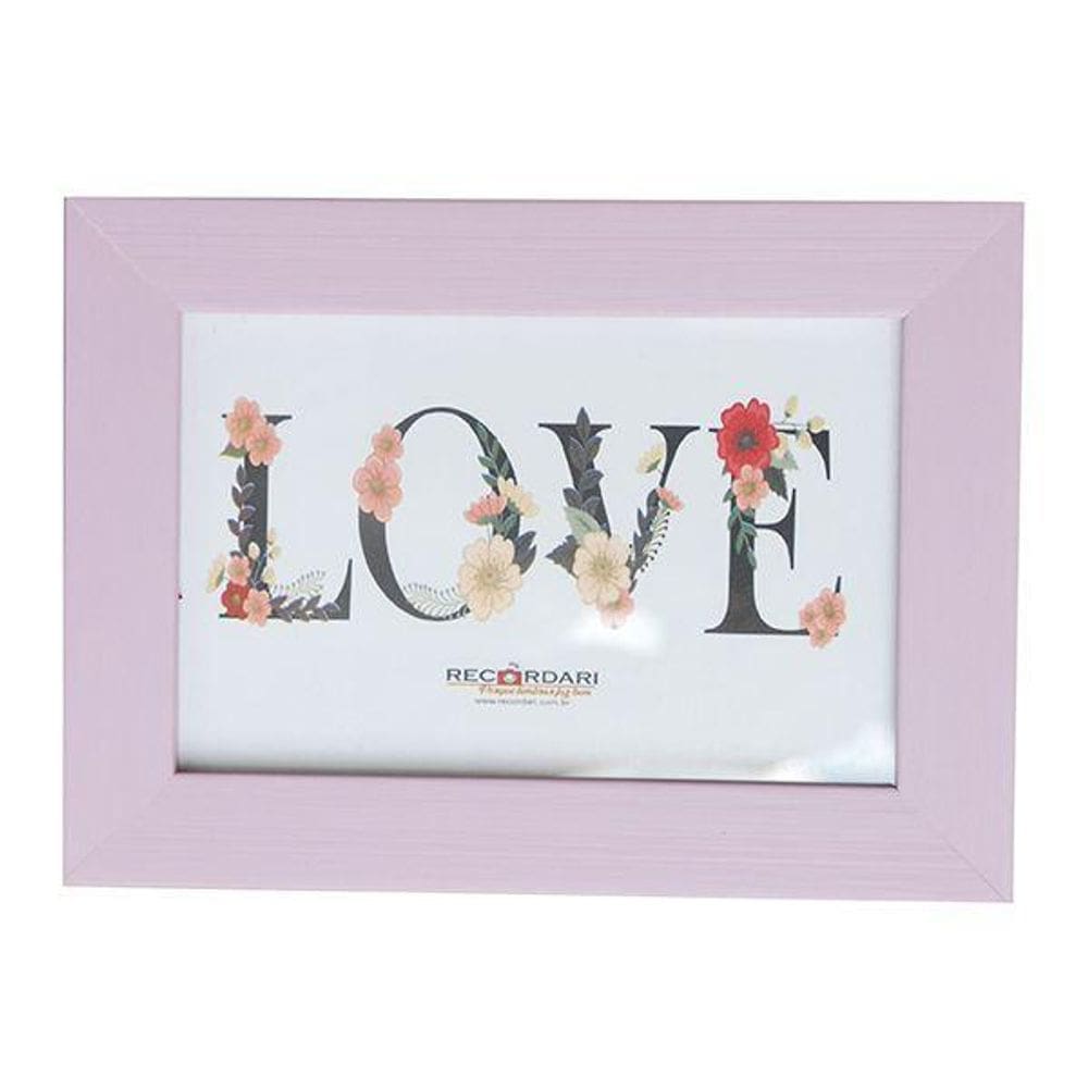 Quadro Para Parede 30X40 Madeira Rec 101/11 Rosa