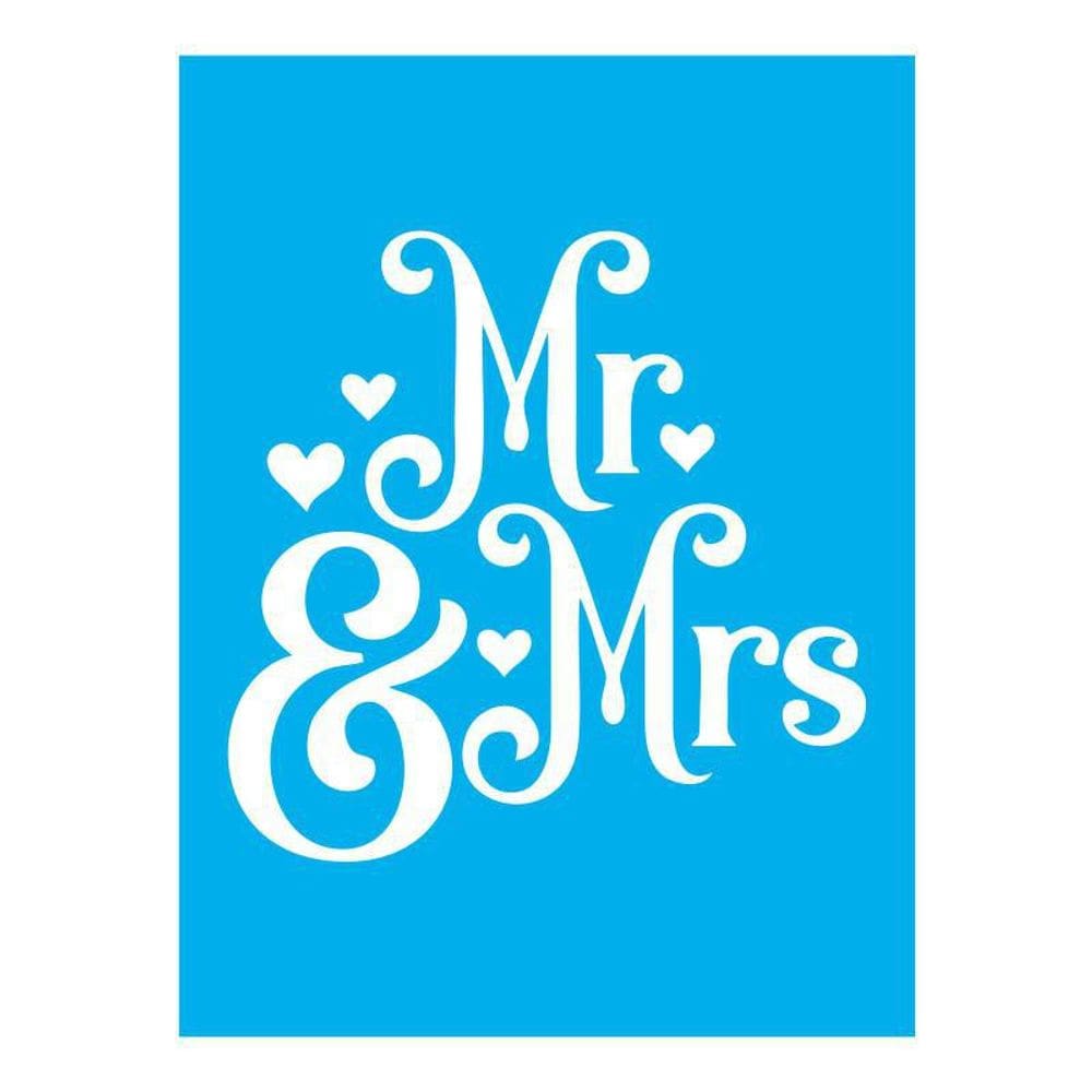 Stencil Tamako Mr & Mrs - 15X20Cm - Ref 8847