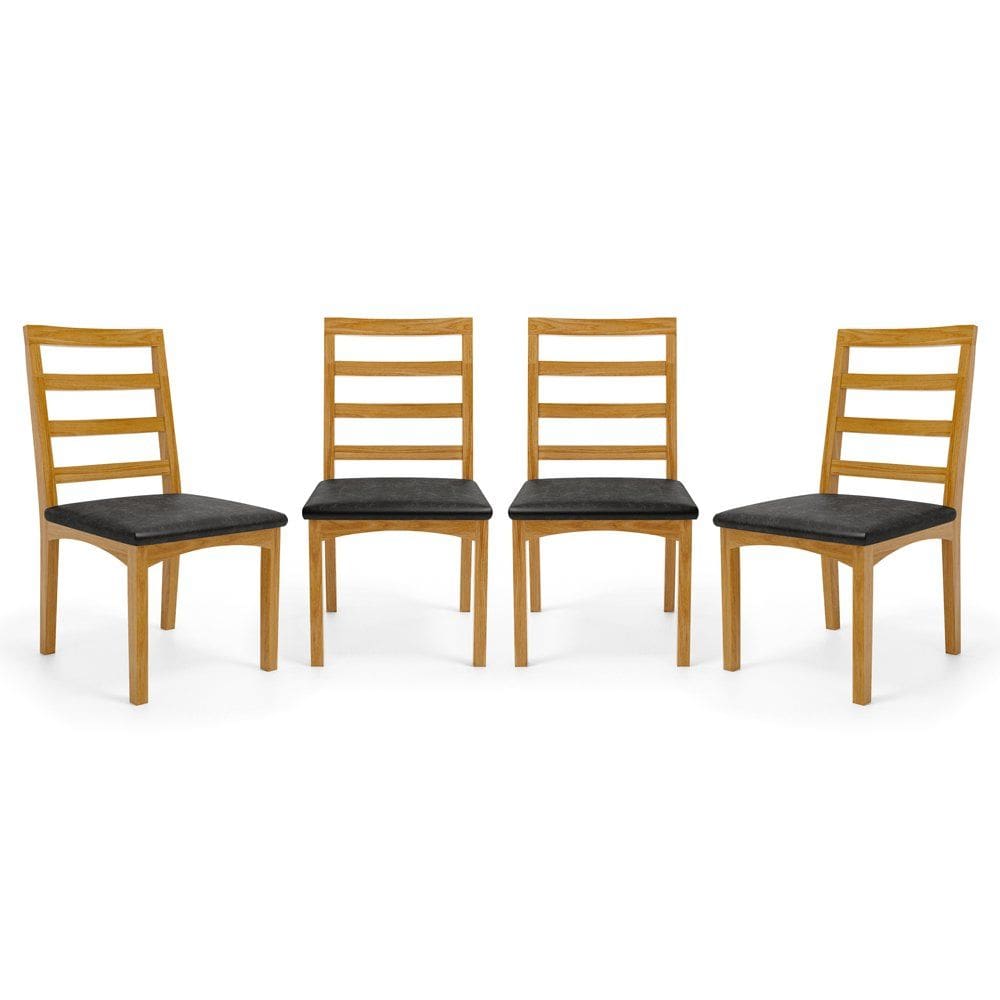 Kit Com 4 Cadeiras Cecília Madeira Maciça Assentos Estofados Para Mesa De Jantar