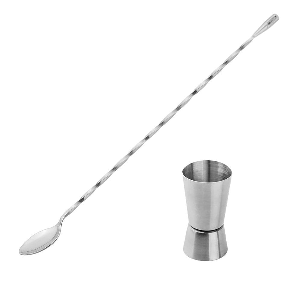 Dosador Duplo Drinks e Colher Bailarina Inox Utensilios Bar