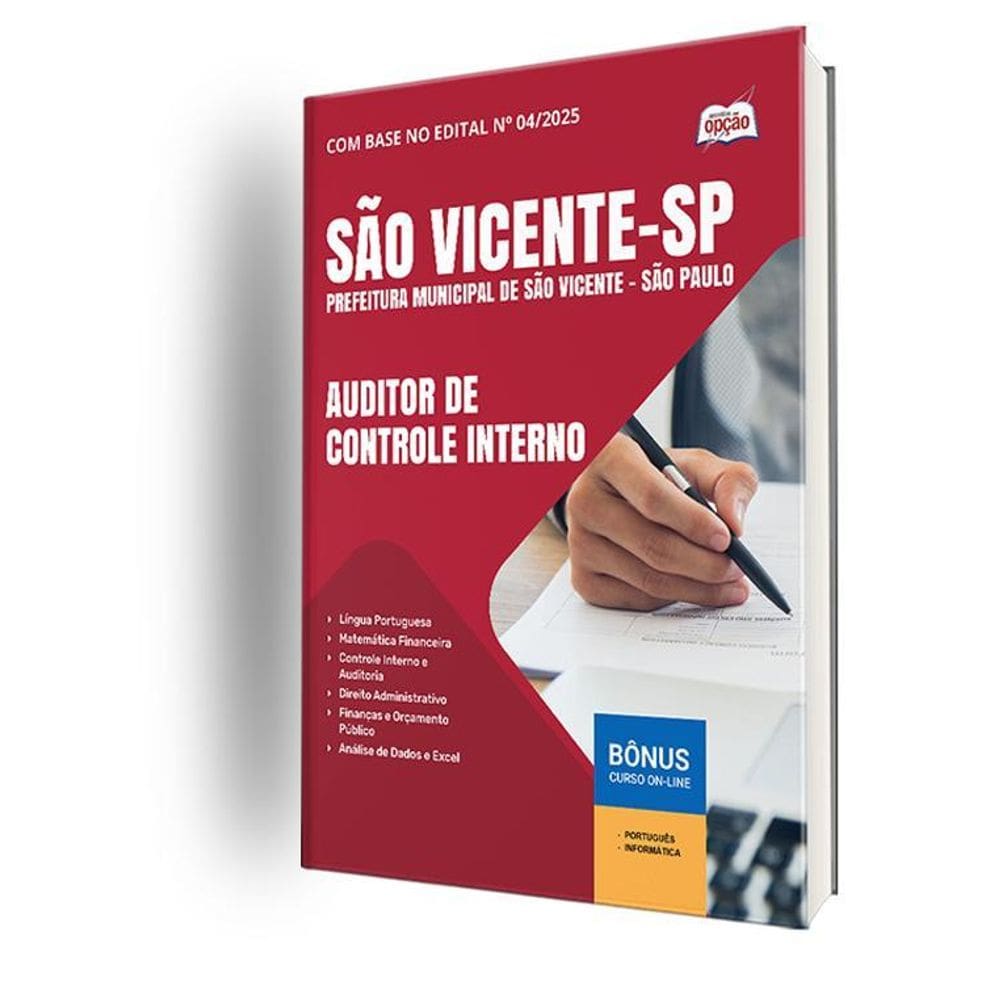 Apostila Prefeitura São Vicente Sp 2025 Auditor Controle