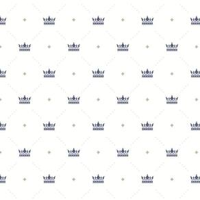 Papel Parede Branco Com Coroa Adesivo Infantil Bebê Quarto