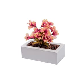 Vaso Vidro Branco Plantas Luxo Decoração