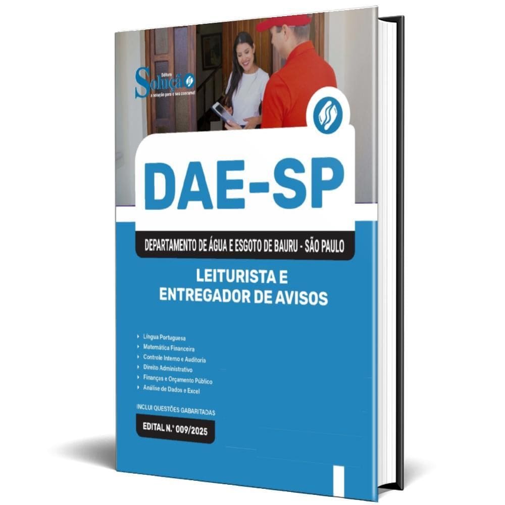 Apostila Dae Bauru 2025 - Leiturista E Entregador De Avisos