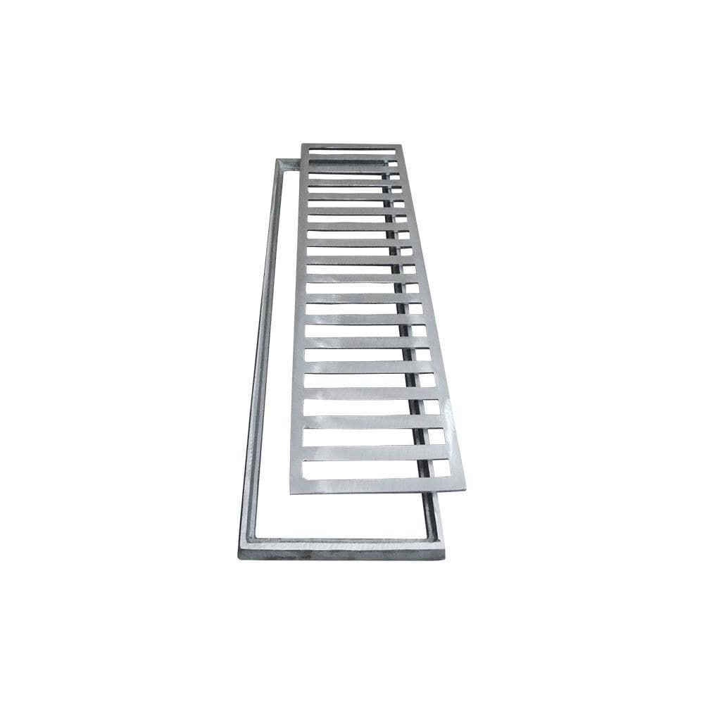 Ralo Grelha Linear Em Alúmínio 10X50 Cm Banheiro Piscina