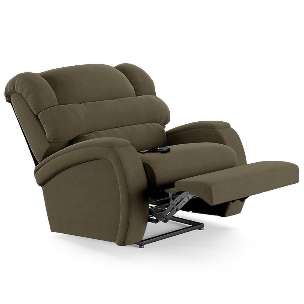 Poltrona Do Papai Reclinável Kalie Controle Power Elétrico Usb Fh9 Veludo Capuccino - Mpozenato