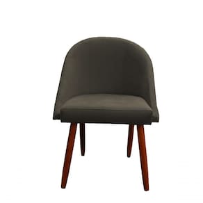 Cadeira Poltrona Arredondada Suede Marrom Rato D`classe Decor