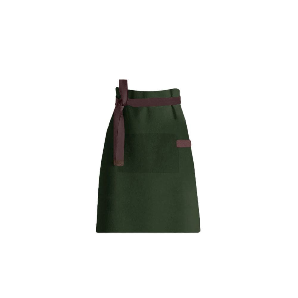 Avental de Cintura Verde Escuro Marrom Cafe Bar Unissex
