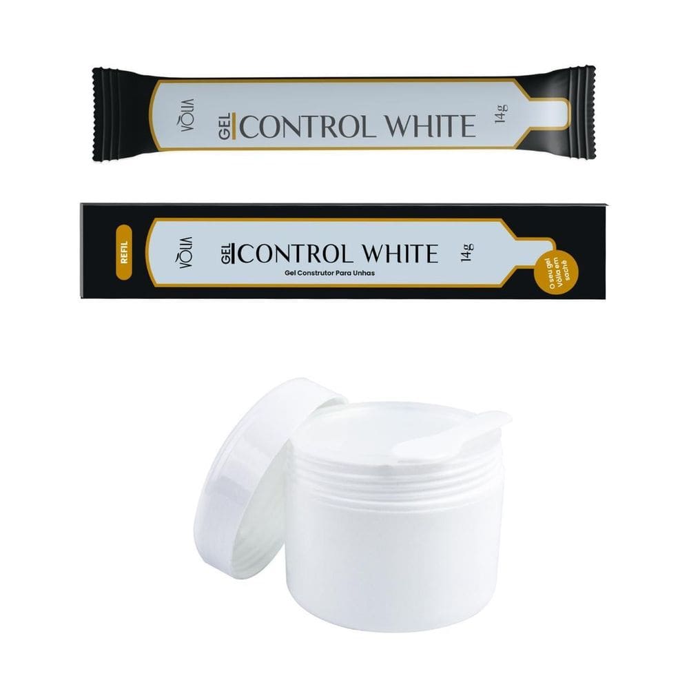 Sachê Gel Construtor Control White Vlia + Pote Reutilizável