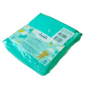 Cueiro Duplo Tecebem Baby Malha Liso Kinder 80cmx90cm Verde