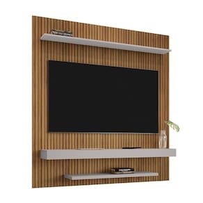 Painel Sala Leme Para Até 60 Polegadas Cinamomo Ripado