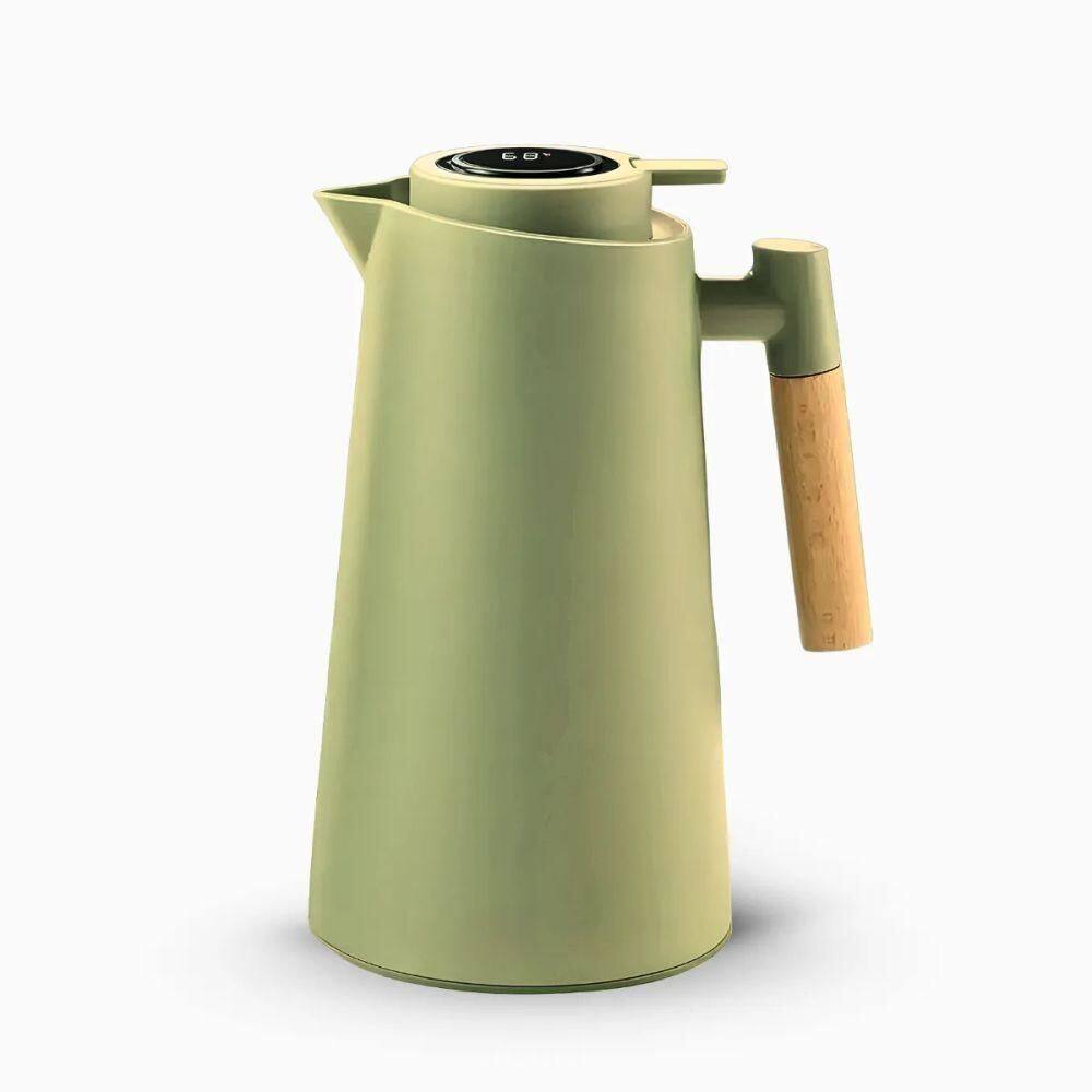 Garrafa Térmica Com Termômetro 1l - Verde Claro